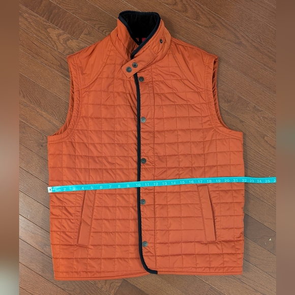 Daniel Cremieux - Orange Quilted Vest Lightweight Stand-Up Collar - Picture 3 of 6